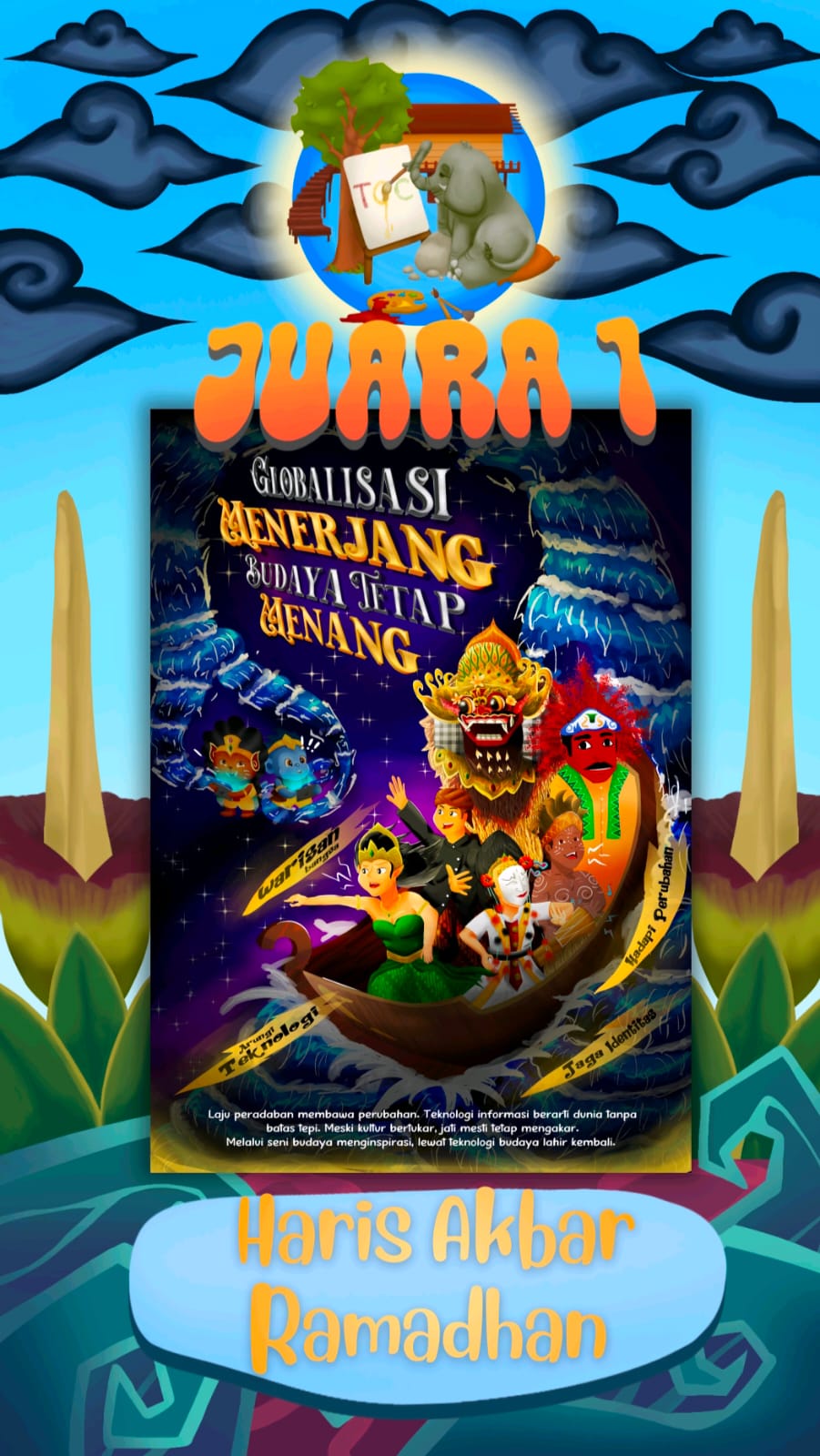 Gemilang! Haris Akbar Ramadhan SMAN 9 Tangerang Sabet Juara 1 Desain Poster Globalisasi